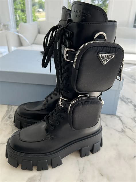 prada war boots|Prada combat boots sale.